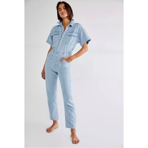 We The Free Pants - Free People x We the Free Marci Denim Jumpsuit